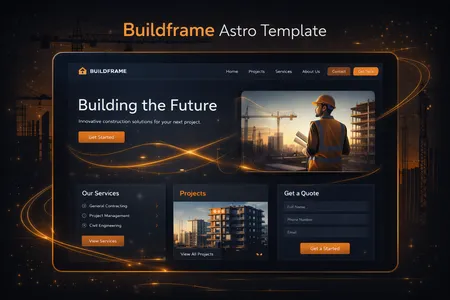 Buildframe Astro Template - Project Preview