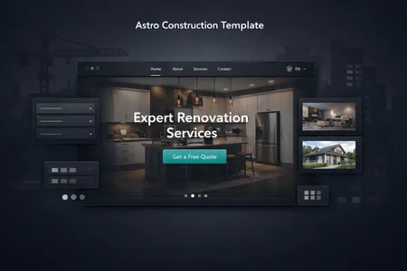 Astro Construction Template - Project Preview